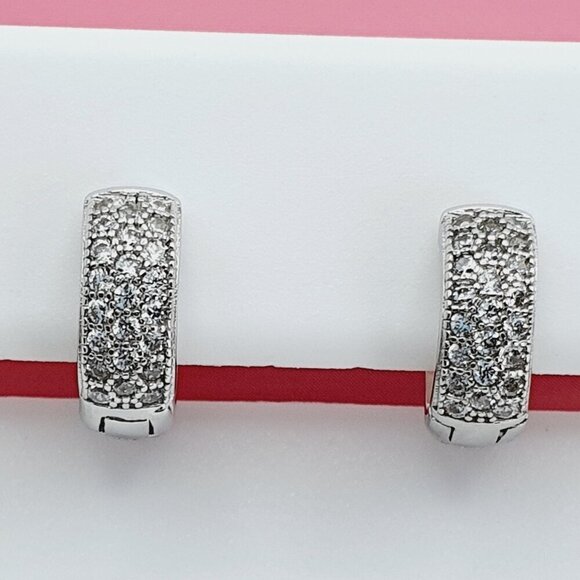 925 Sterling Silver Cubic Zirconia Earrings, U19254644 - Picture 8 of 8